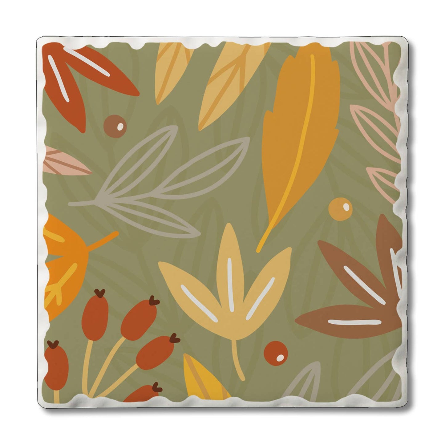 Autumn Cork Backed Coasters – 4" x 4" Drink Coasters for Stylish Surface Protection