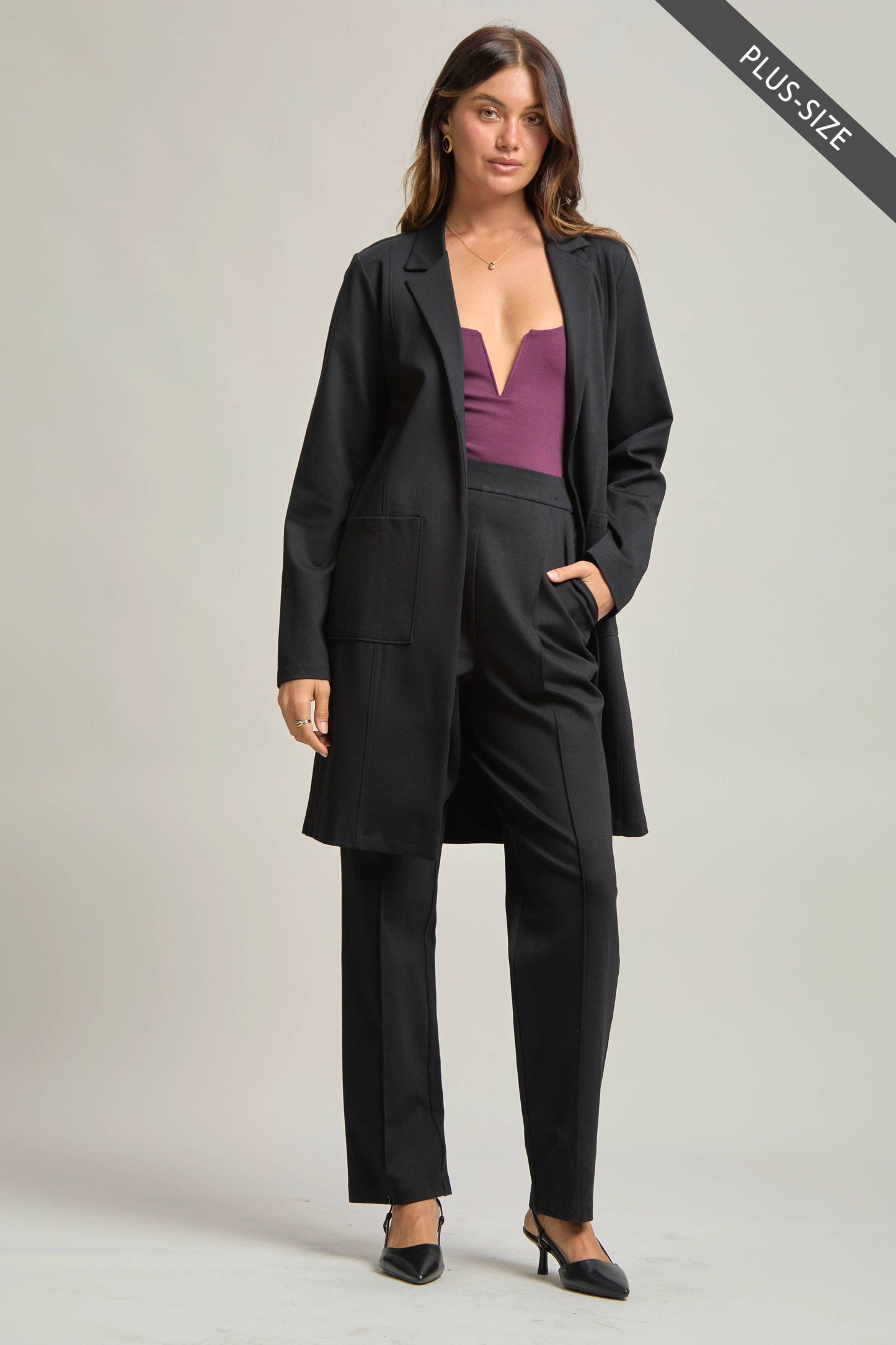 PLUS SIZE Magic Chic Midi Jacket