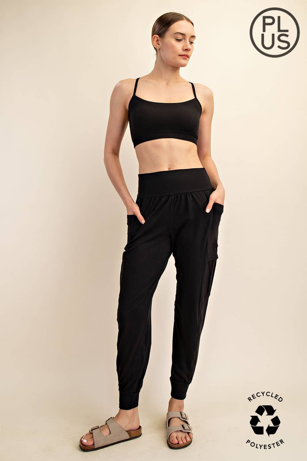 BUTTER JOGGER WITH SIDE POCKETS - PLUS SIZE