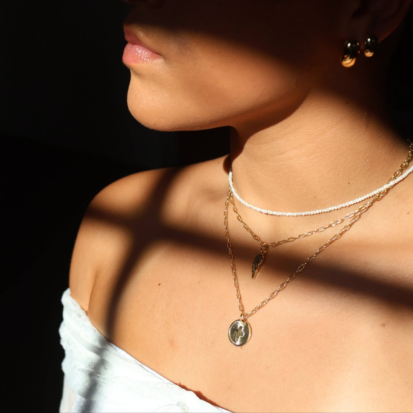 18k Gold Filled Angel Wing Necklace
