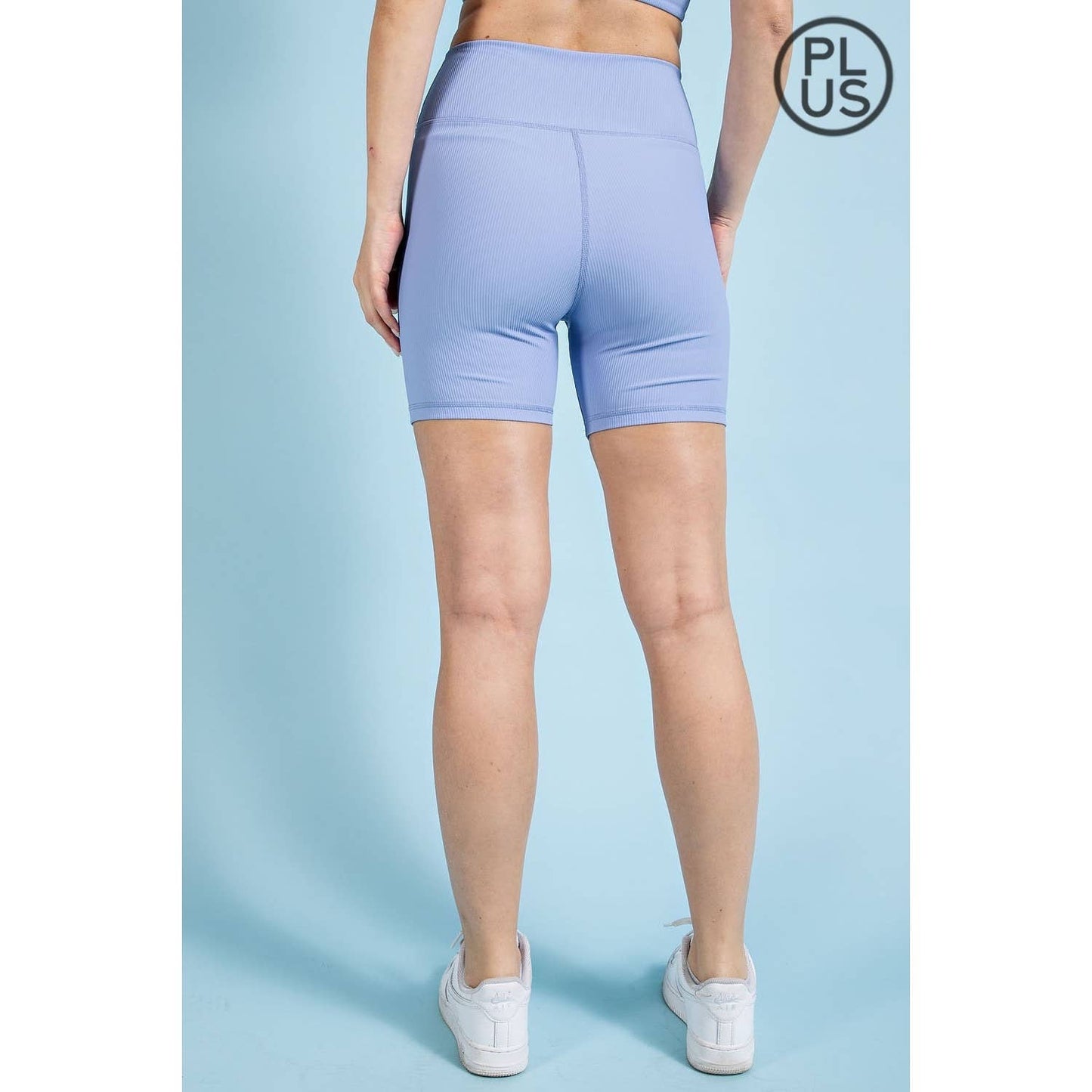 Nylon Rib Biker Pants with Coin Pockets – Plus Size