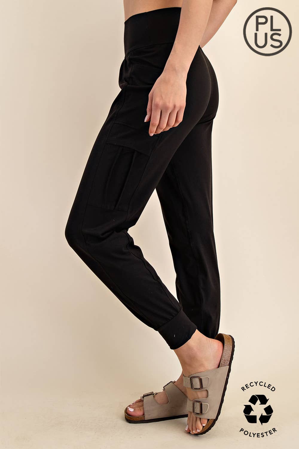 BUTTER JOGGER WITH SIDE POCKETS - PLUS SIZE