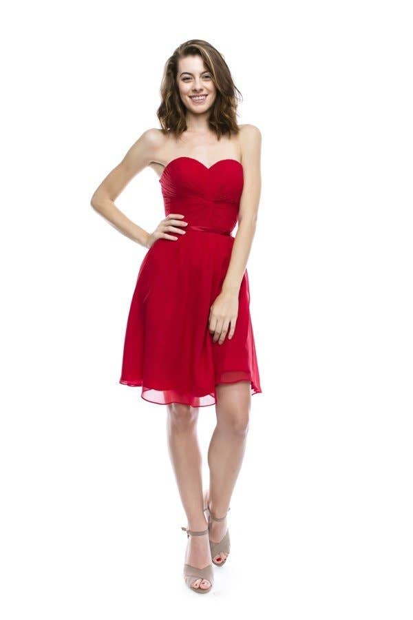 Sweetheart Ruched Chiffon Party Dress