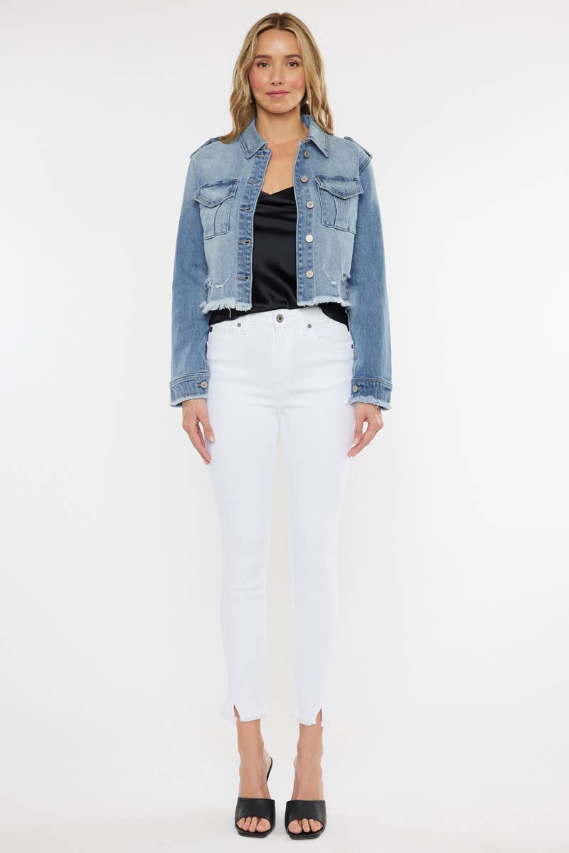 Crop Utility Shirt Jacket