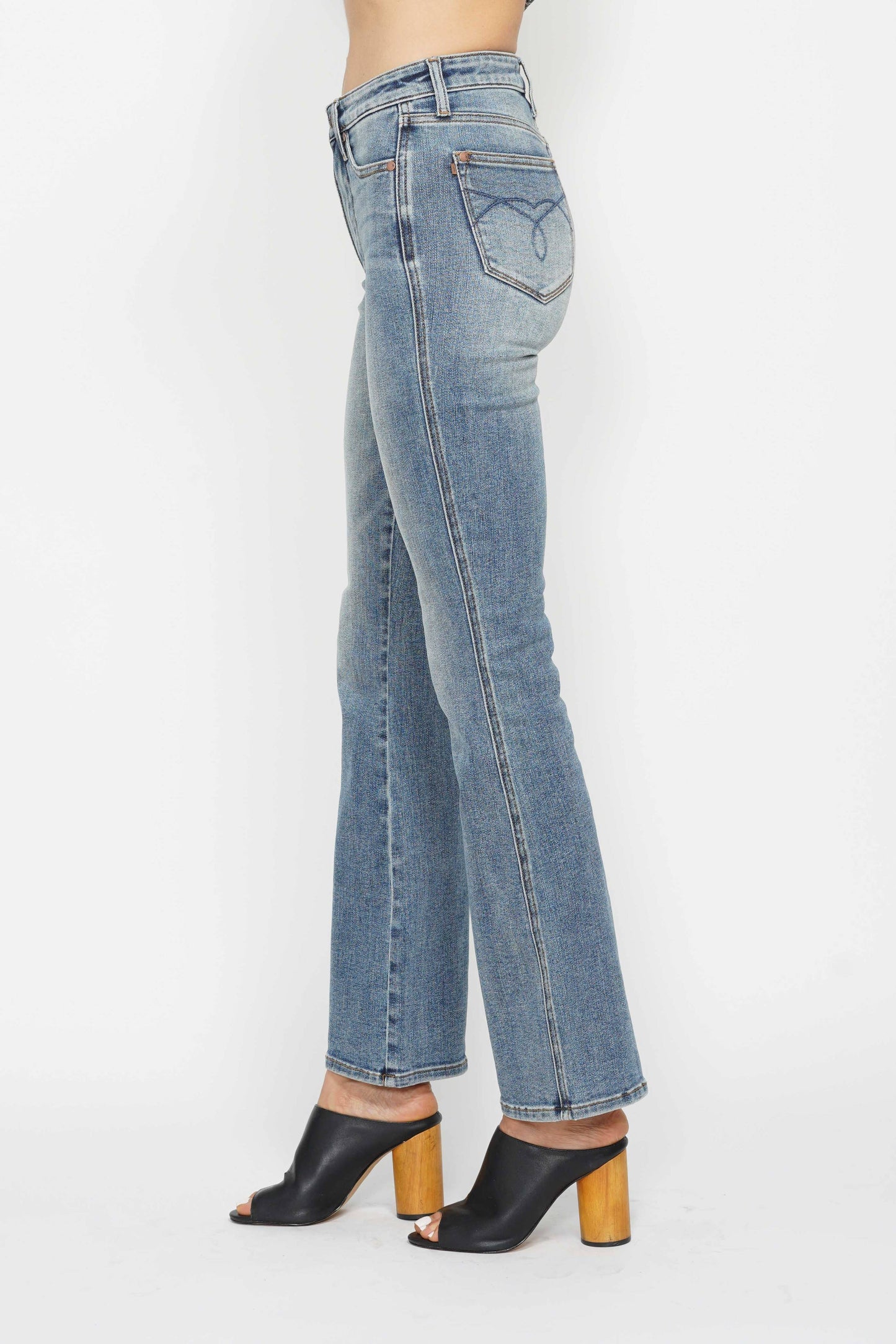Multi Inseams Tummy Control High Waisted Bootcut Jeans by Judy Blue - Long