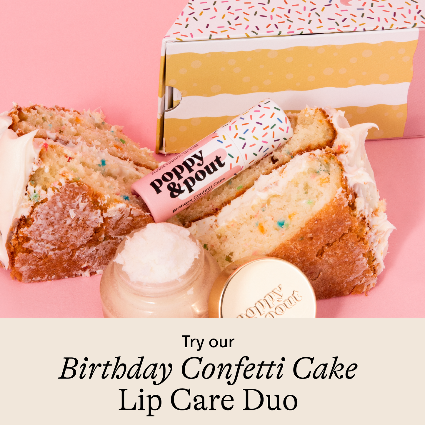 Birthday Confetti Cake Lip Balm – Vegan, Sweet & Festive