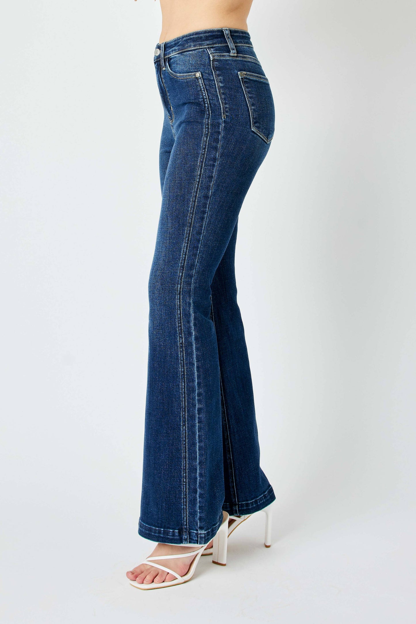 Judy Blue High Waisted Angled Side Seam Flare Jeans