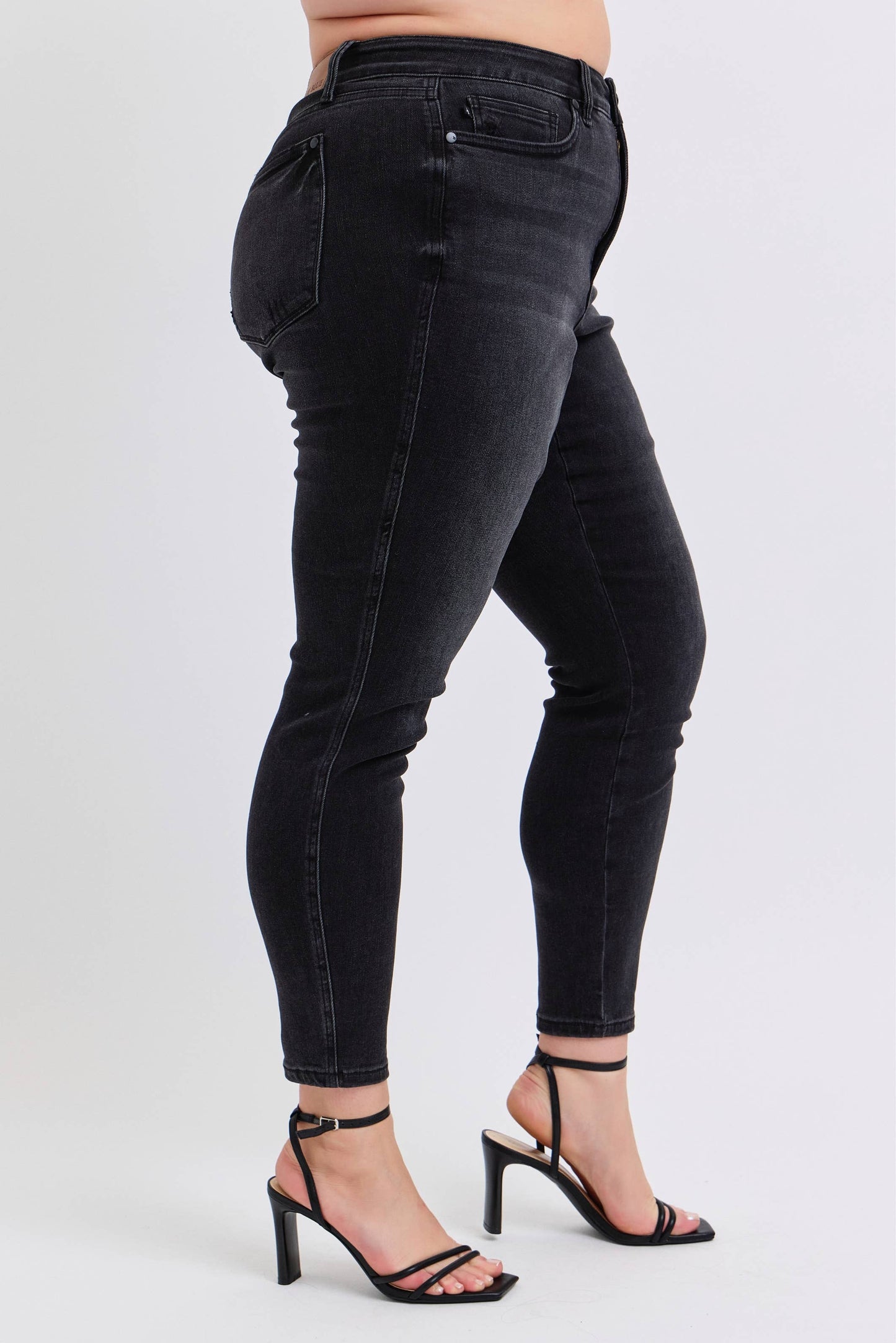 MR Tummy Control Skinny Jeans by Judy Blue – Plus Size Ankle Length