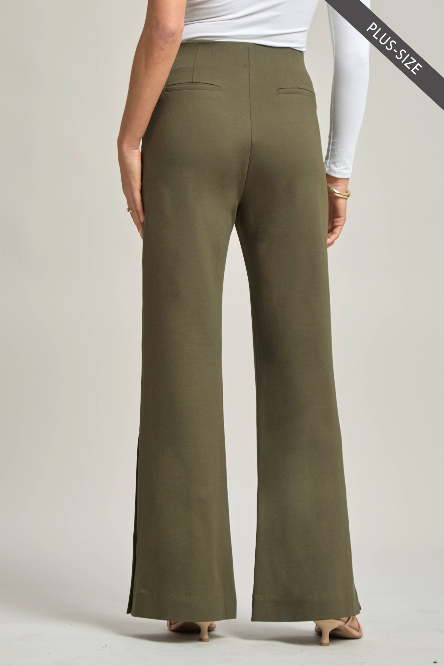 PLUS SIZE Magic Gala Button-Hem Pants
