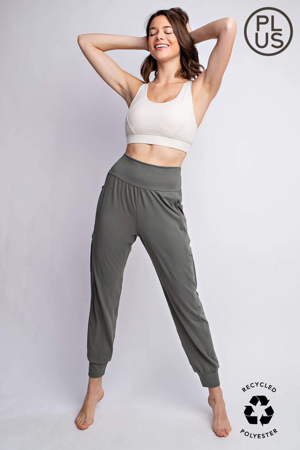 BUTTER JOGGER WITH SIDE POCKETS - PLUS SIZE