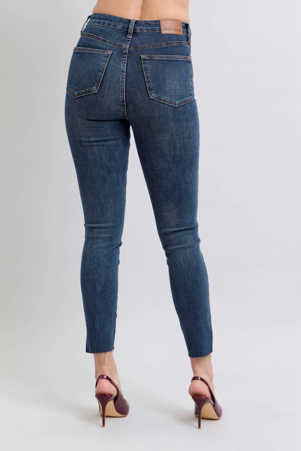 Judy Blue High Waisted Tummy Control Step Hem Skinny Jeans