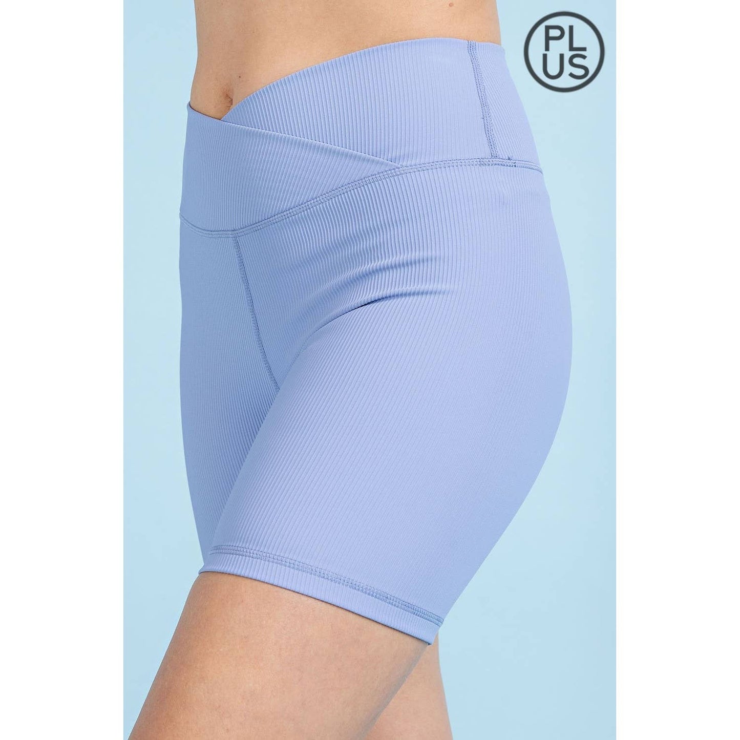 Nylon Rib Biker Pants with Coin Pockets – Plus Size