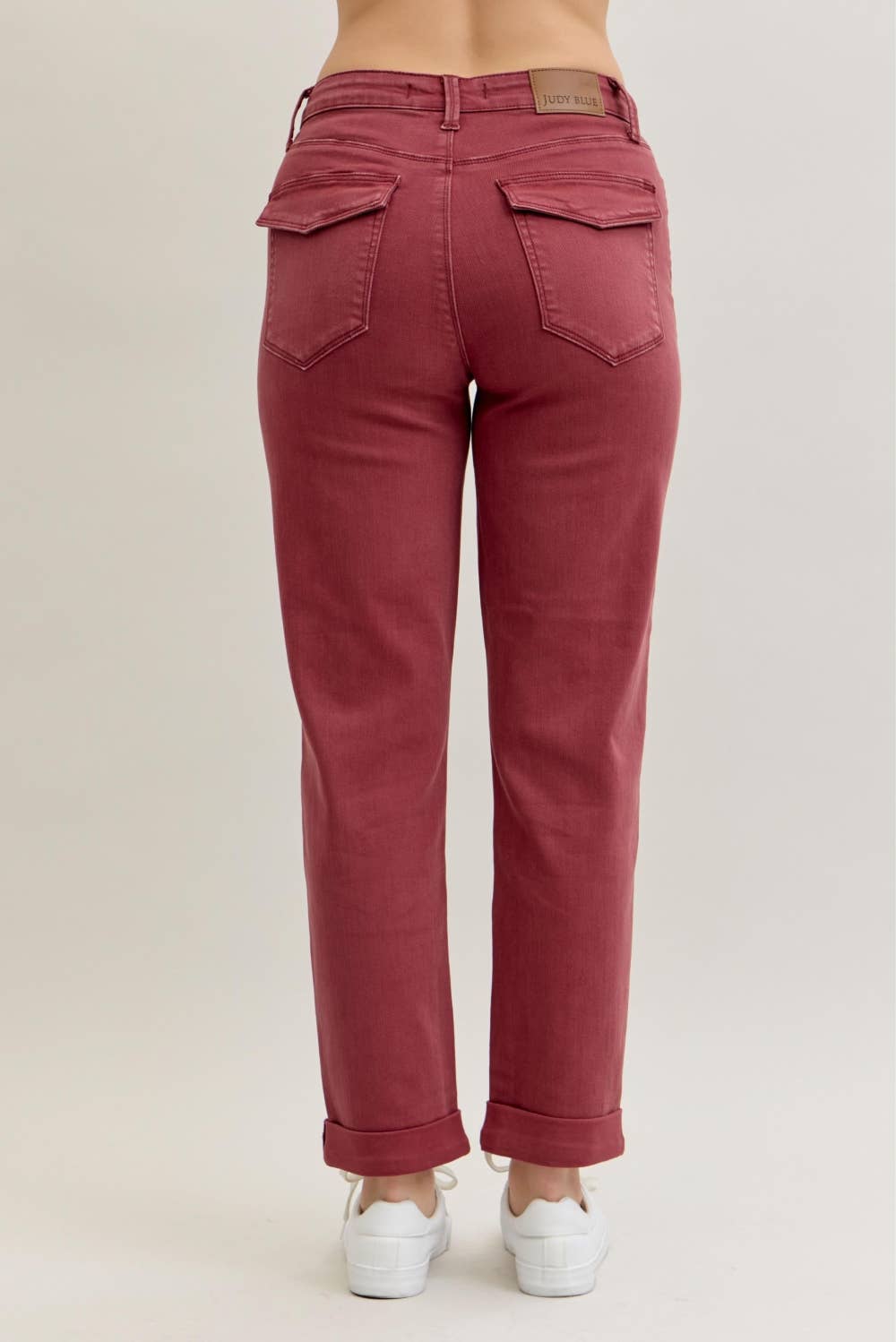 Judy Blue High Waisted Aurora Weekender Garment Dyed Cuffed Jeans