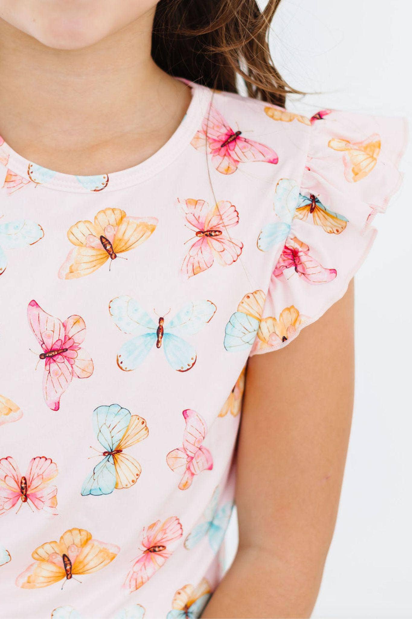 Butterfly Kisses S/S Ruffle Tee - COMING SOON!