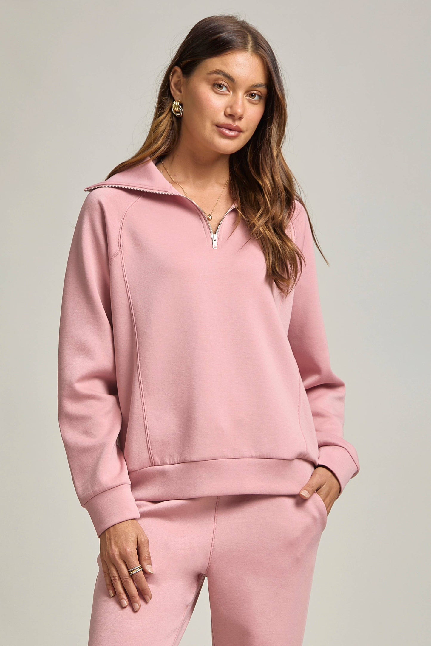 Quarter Zip Pullover + Jogger Modal Travel Set