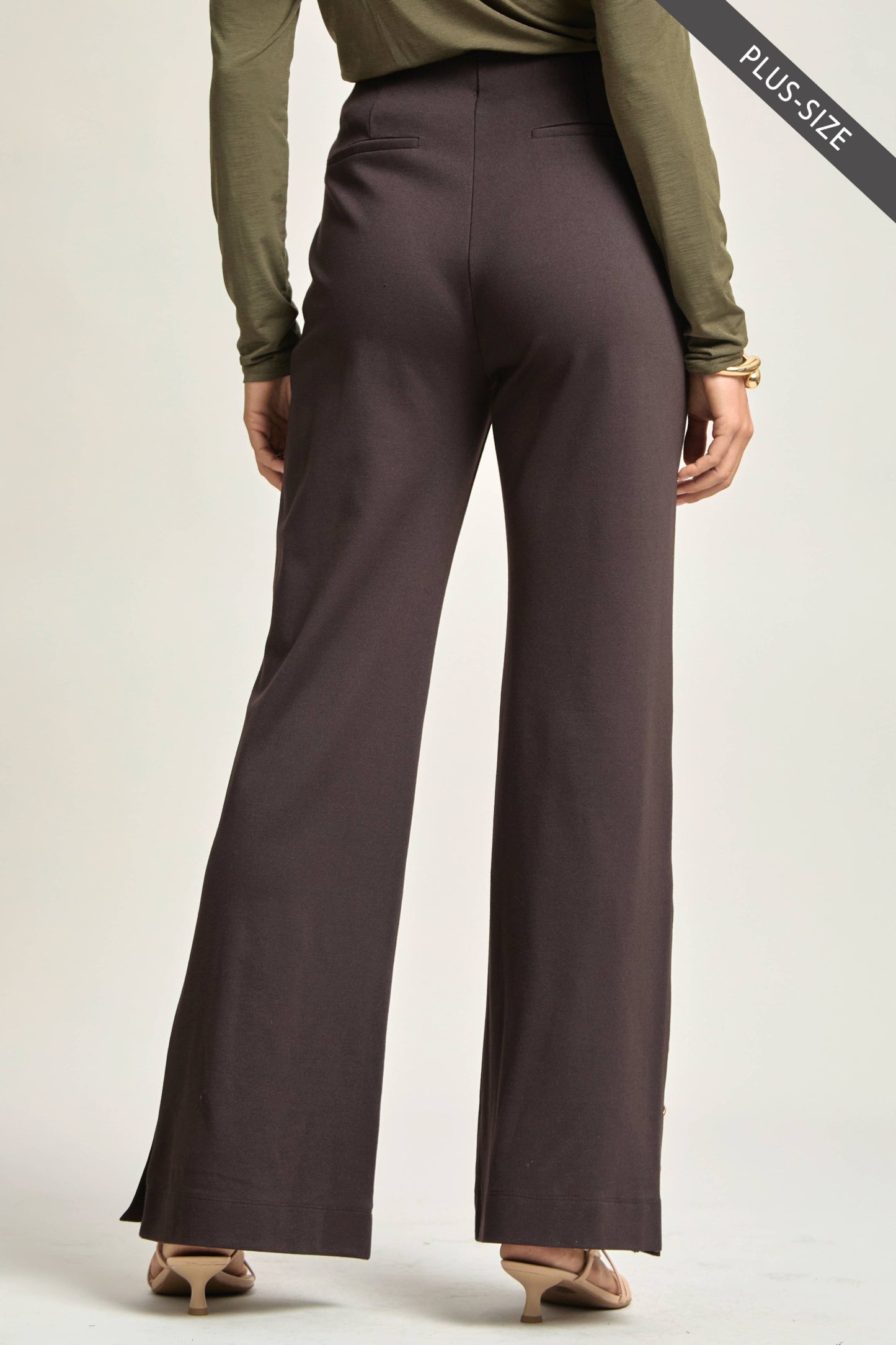 PLUS SIZE Magic Gala Button-Hem Pants