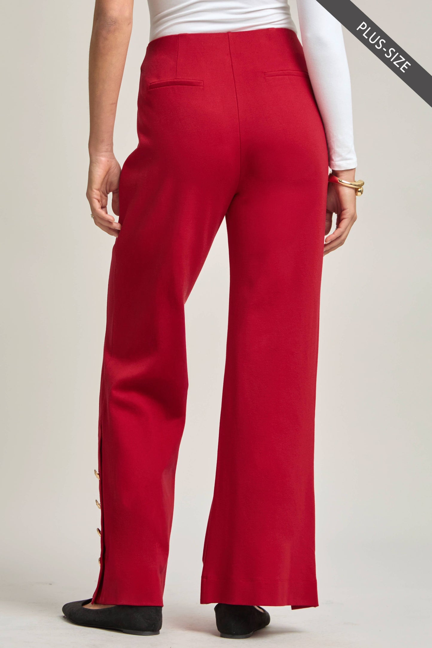 PLUS SIZE Magic Gala Button-Hem Pants