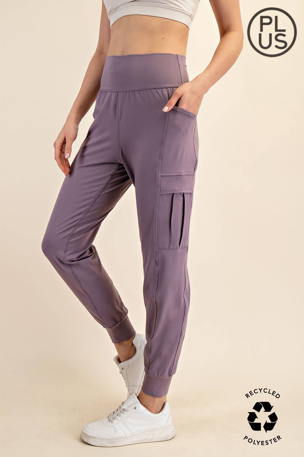 BUTTER JOGGER WITH SIDE POCKETS - PLUS SIZE