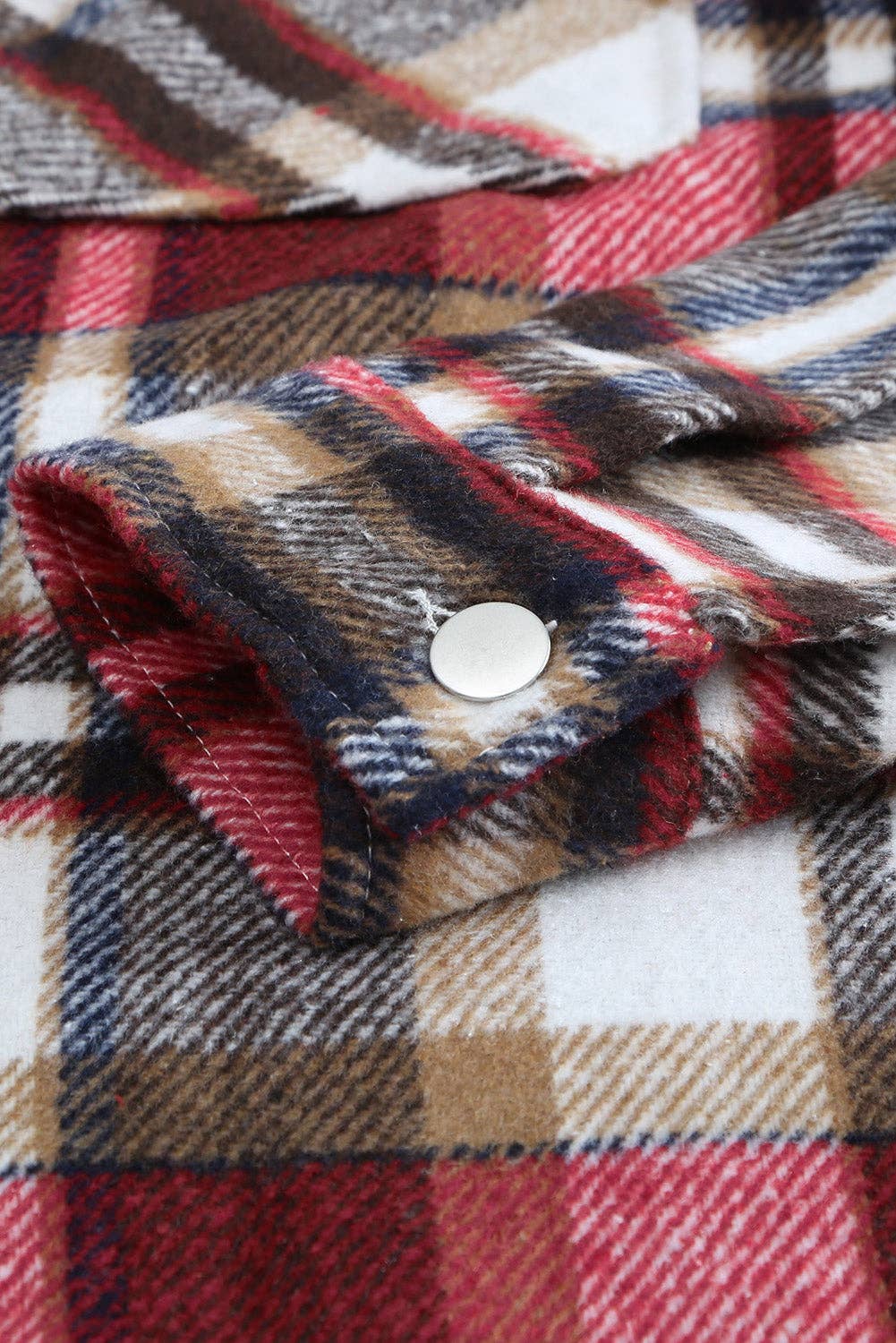 Plaid Oversized Shacket with Button Front & Large Pockets – Cozy Chic Layering Piece