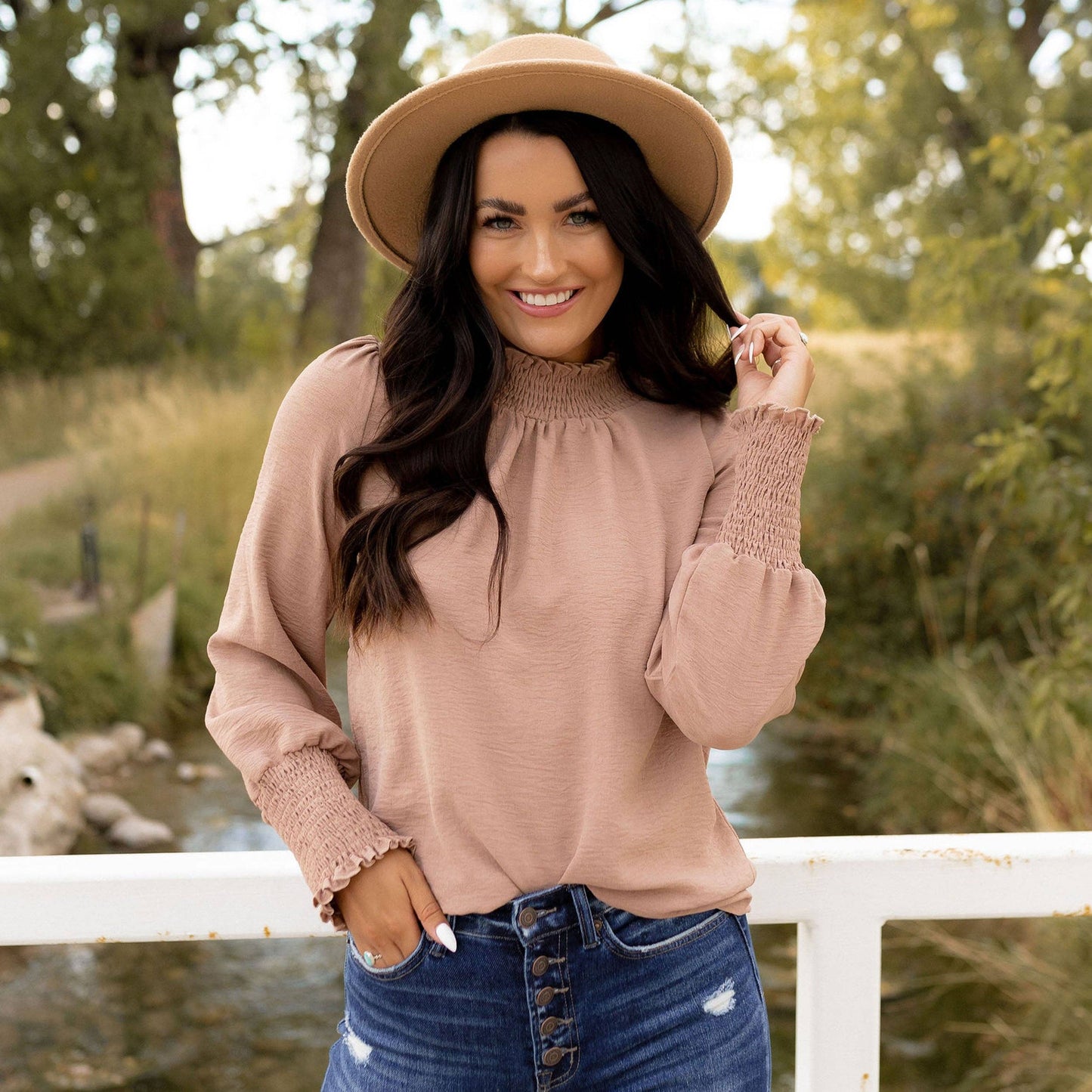 Cora High Neck Blouse