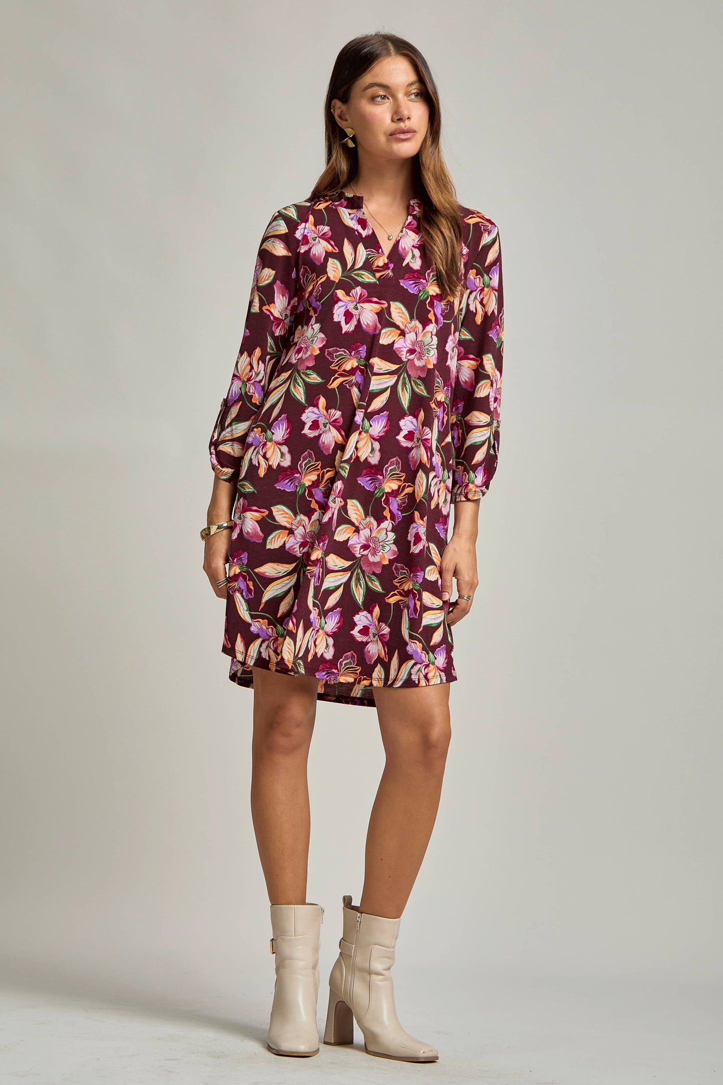 Scarlett Dress – Wrinkle-Free, Travel-Friendly A-Line Dress with Lizzy Neck
