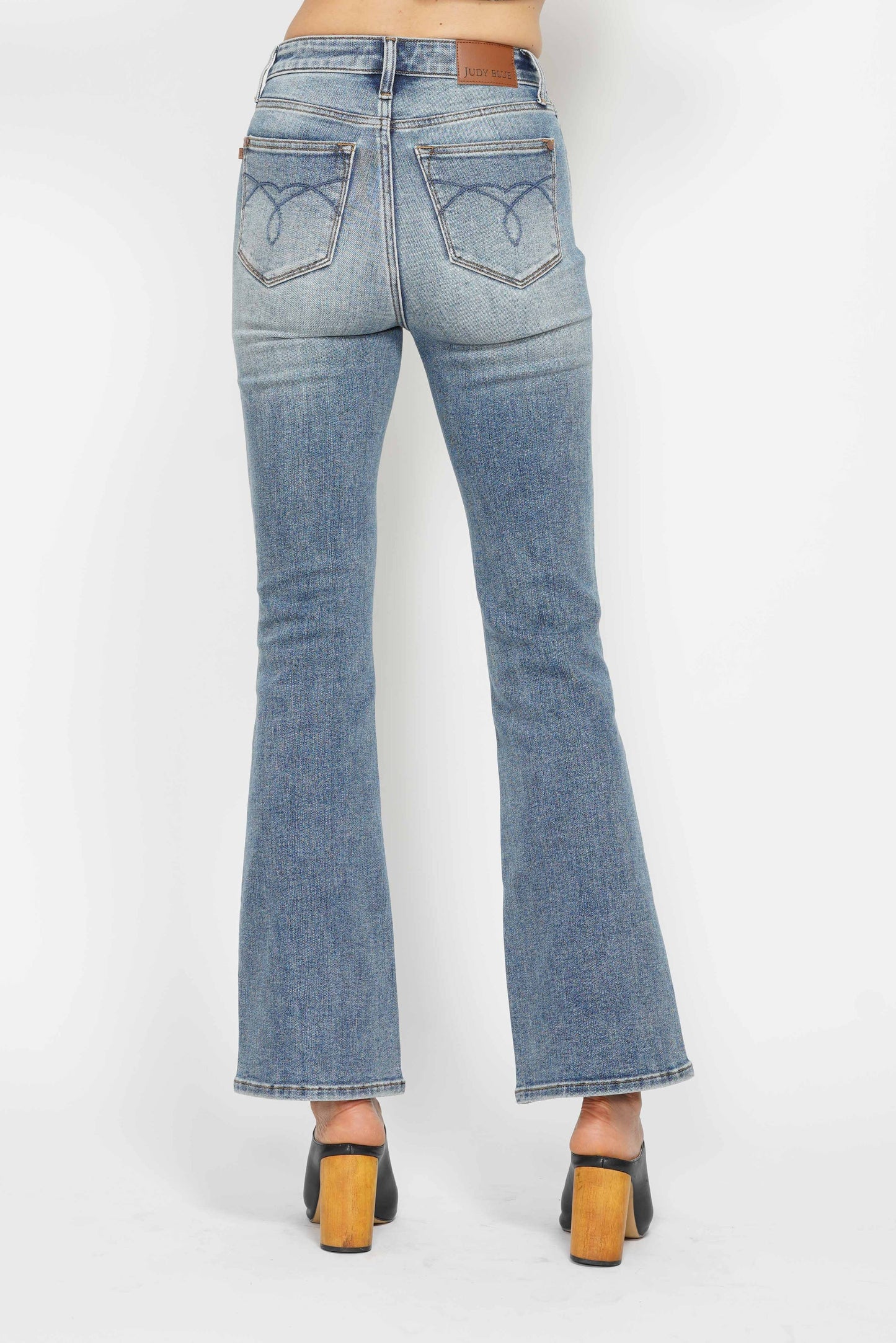 Multi Inseams Tummy Control High Waisted Bootcut Jeans by Judy Blue - Long