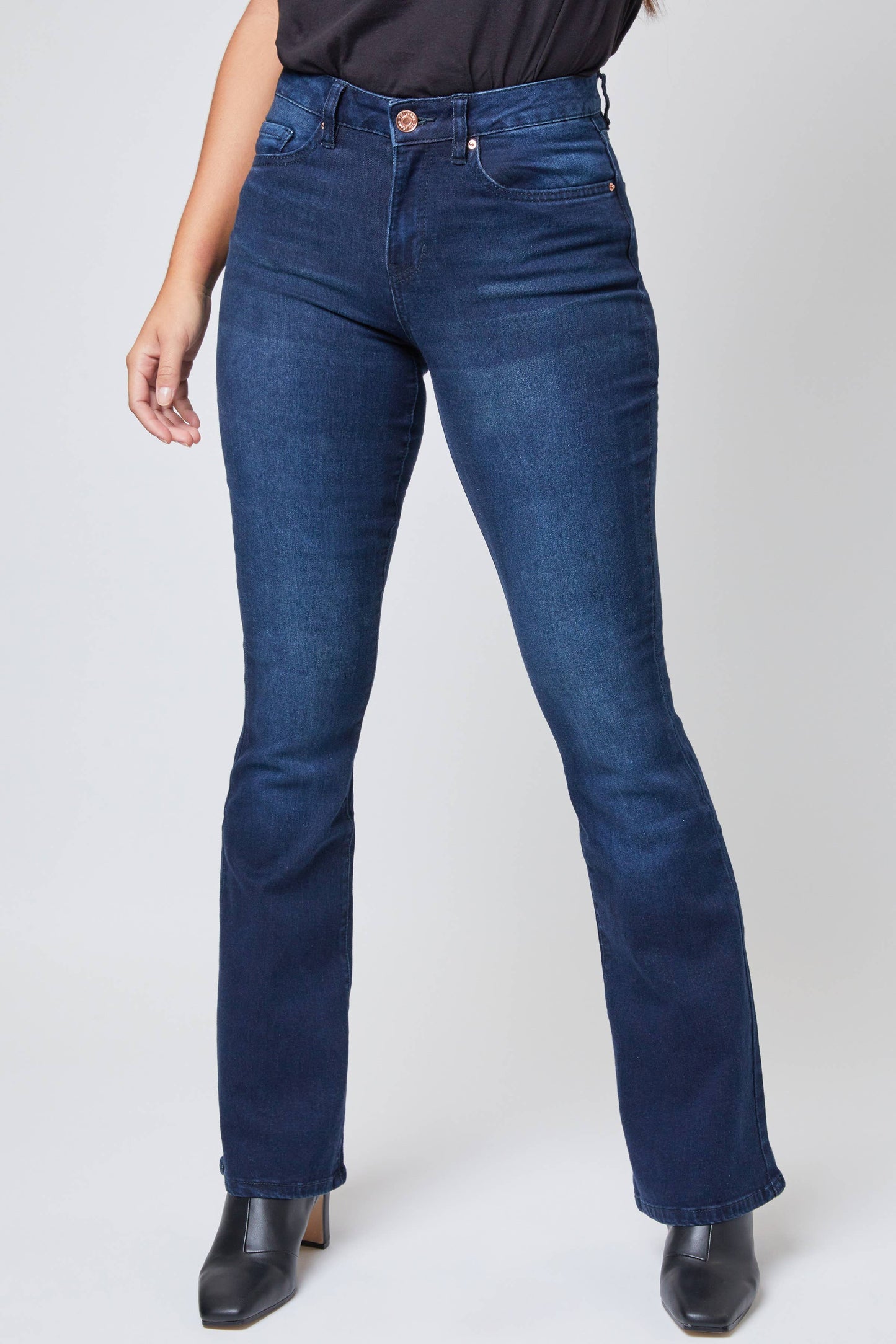 Essential High Rise Flare Jeans – Long Inseam, Tall Fit, Retro 70s Style