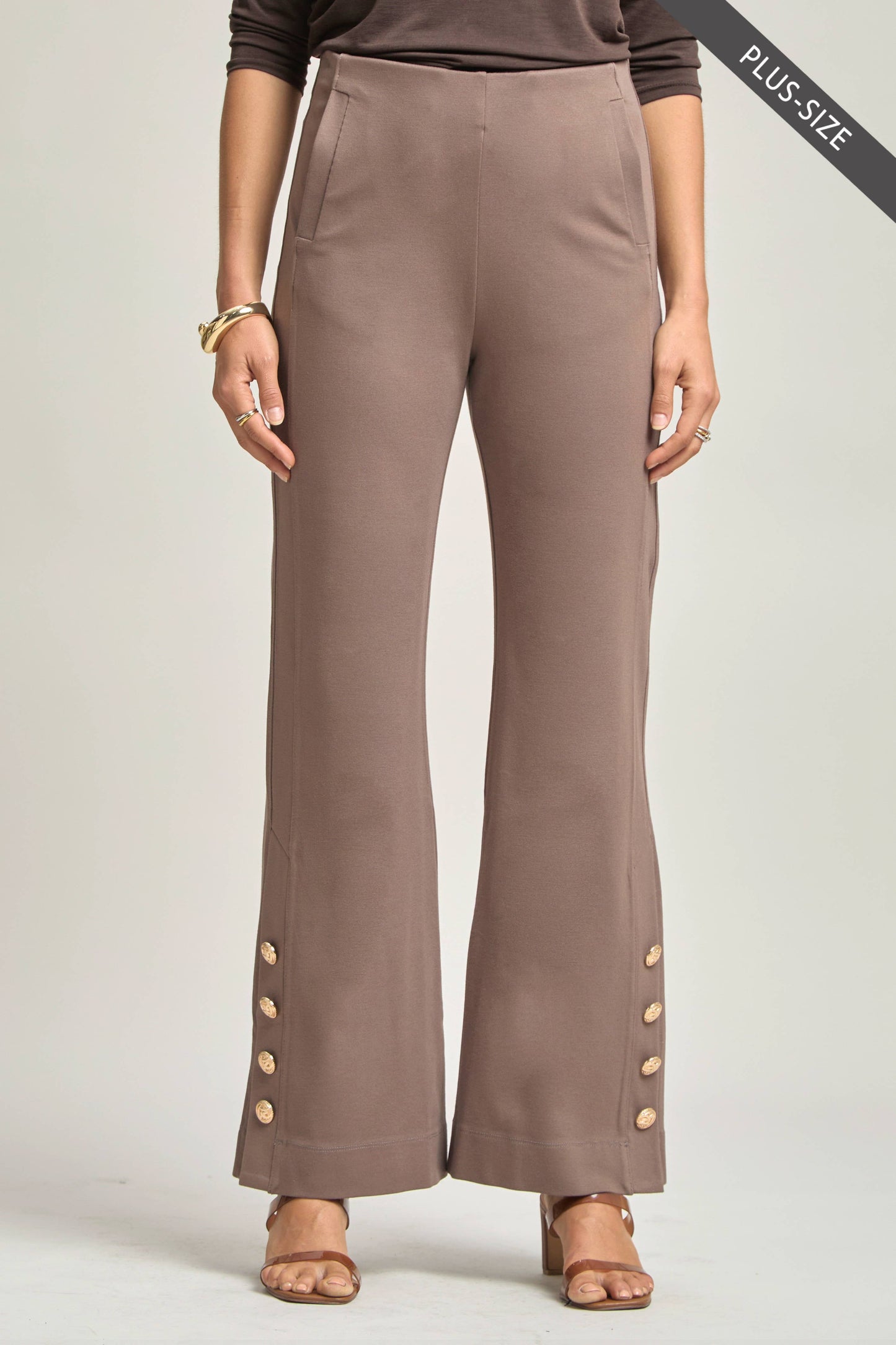 PLUS SIZE Magic Gala Button-Hem Pants