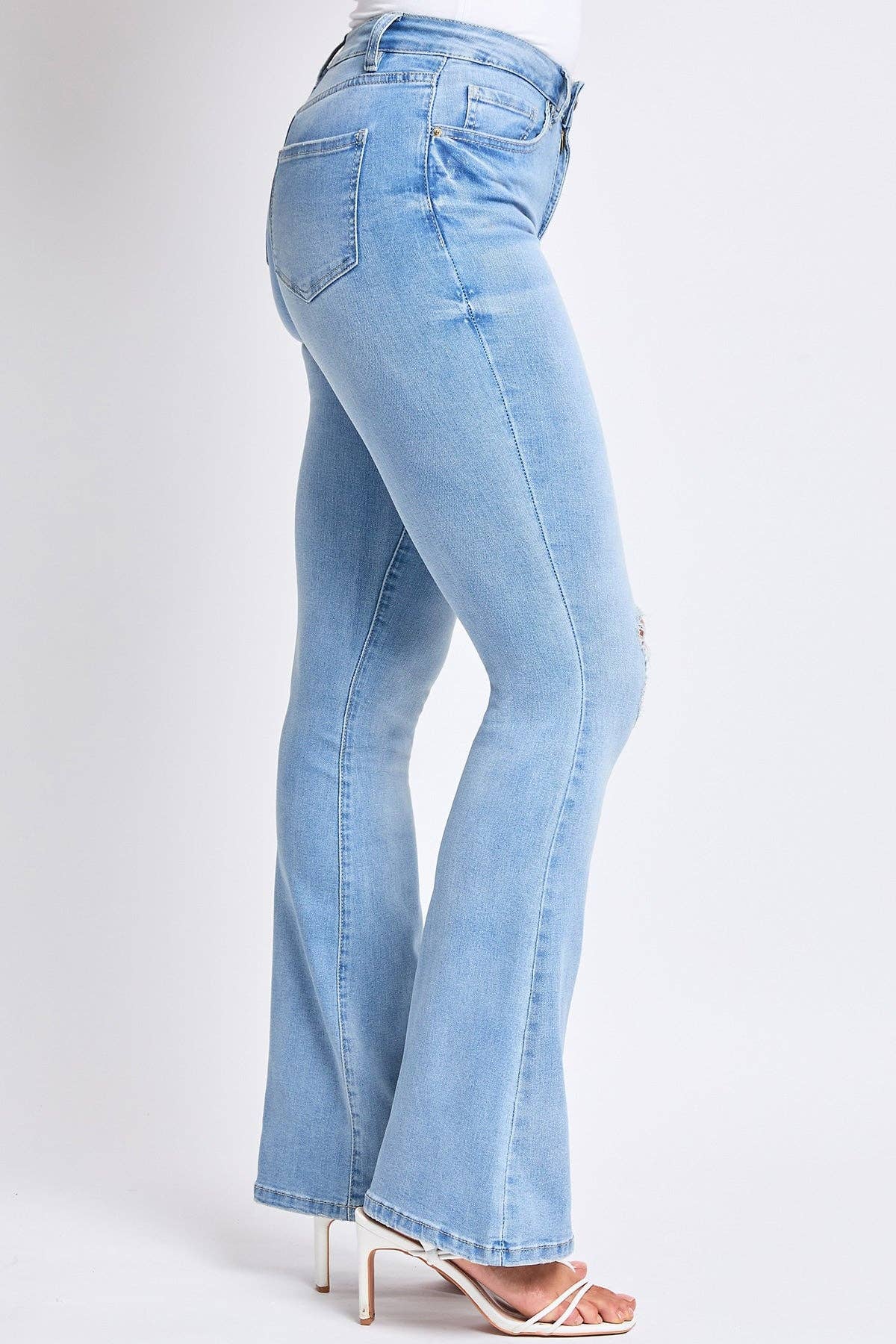 Essential High Rise Flare Jeans – Long Inseam, Tall Fit, Retro 70s Style