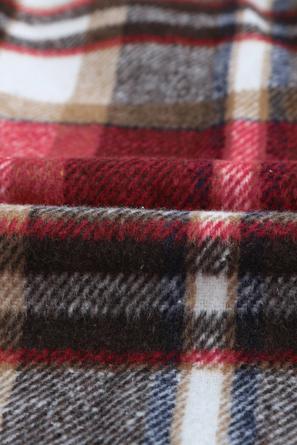 Plaid Oversized Shacket with Button Front & Large Pockets – Cozy Chic Layering Piece