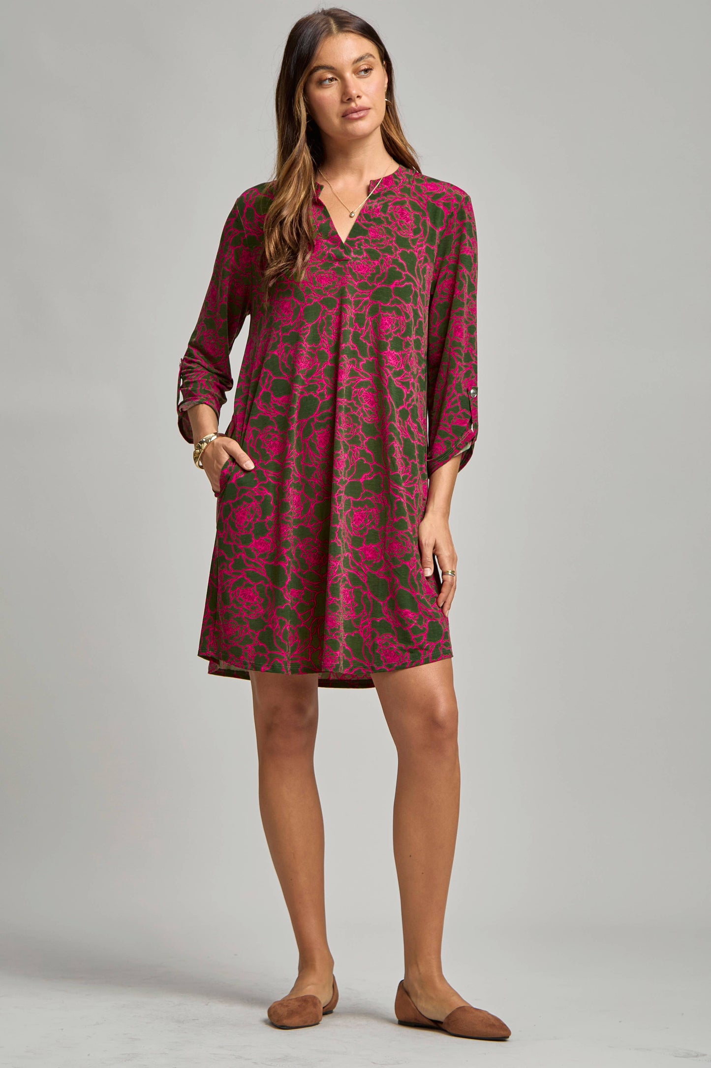 Scarlett Dress – Wrinkle-Free, Travel-Friendly A-Line Dress with Lizzy Neck