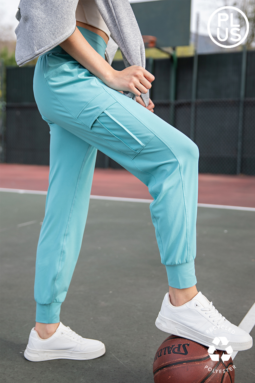 BUTTER JOGGER WITH SIDE POCKETS - PLUS SIZE