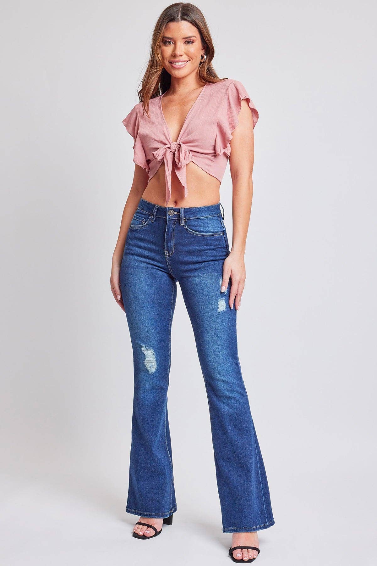 Essential High Rise Flare Jeans – Long Inseam, Tall Fit, Retro 70s Style
