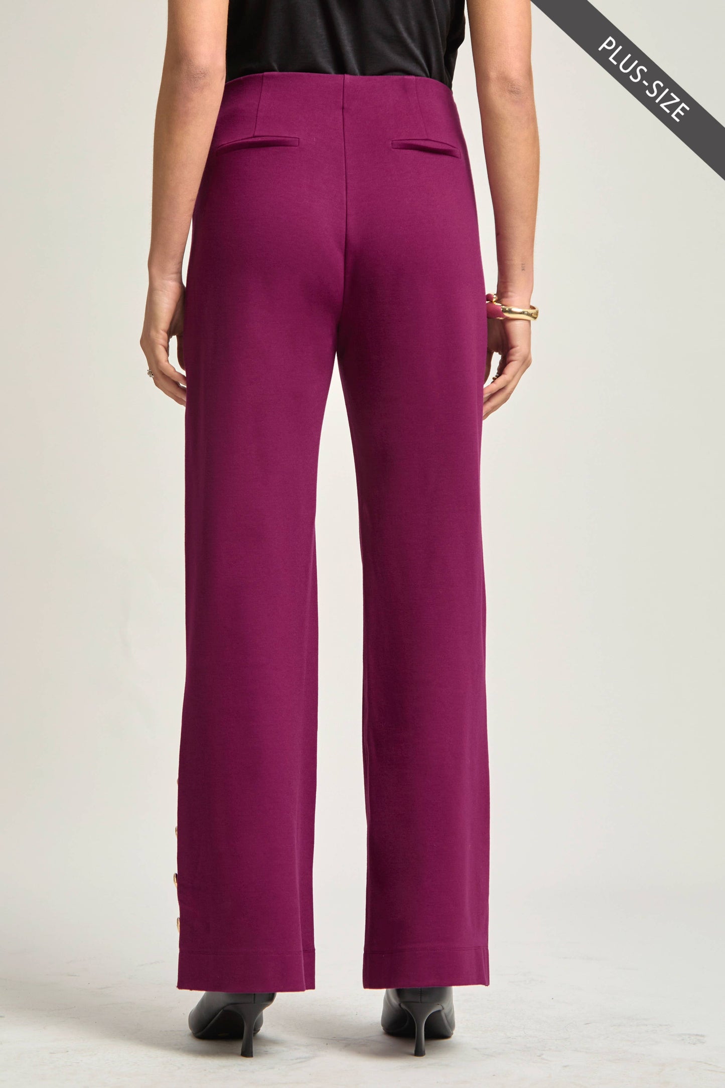 PLUS SIZE Magic Gala Button-Hem Pants