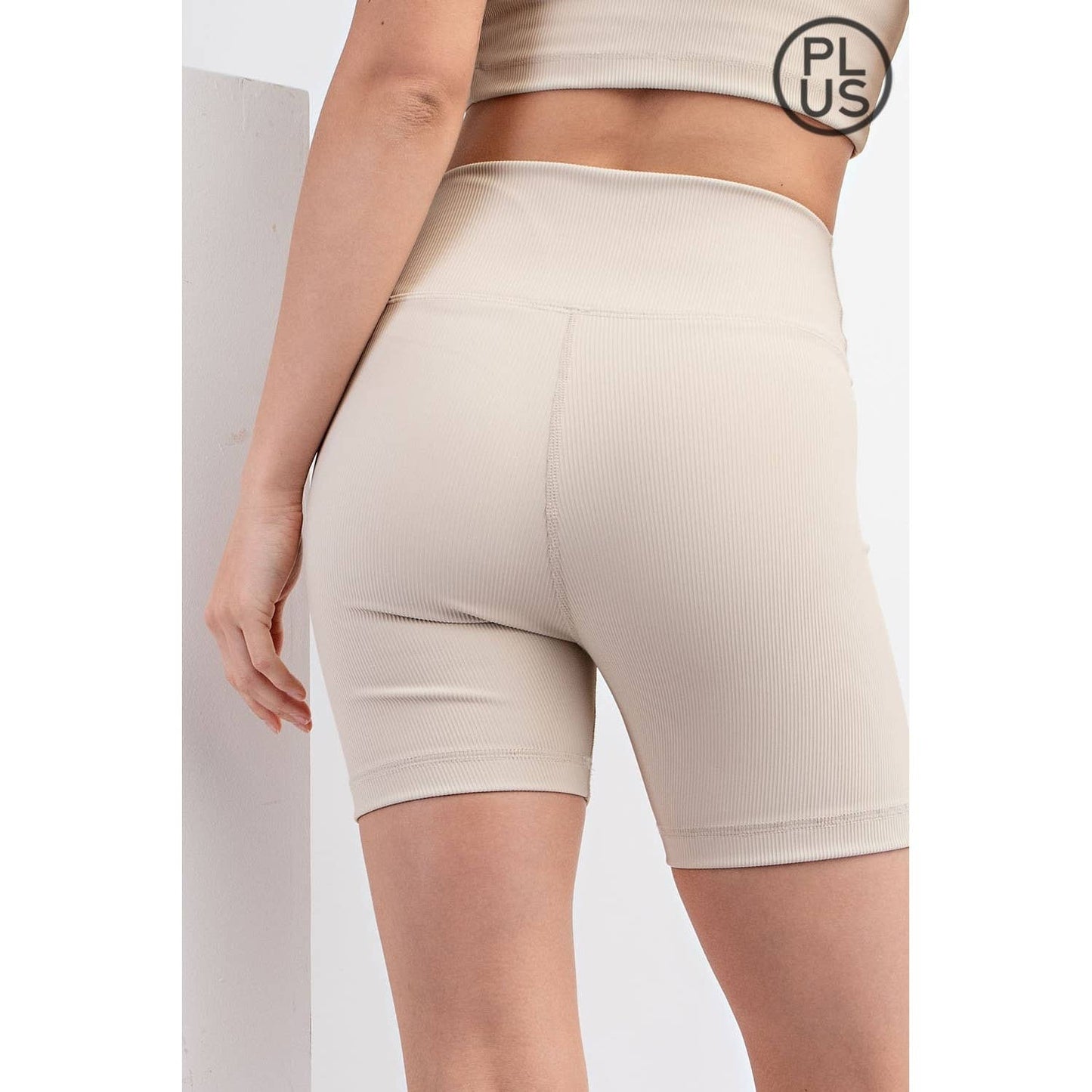 Nylon Rib Biker Pants with Coin Pockets – Plus Size