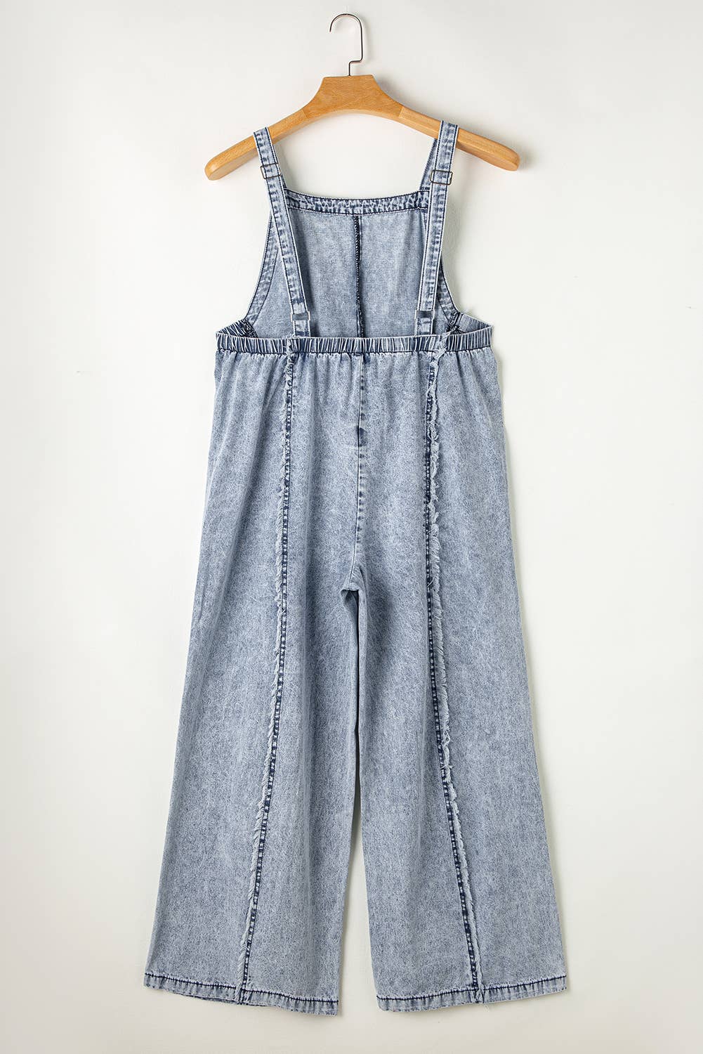 Chic Solid Color Cotton Blend Overalls – Dark Grey & Beau Blue