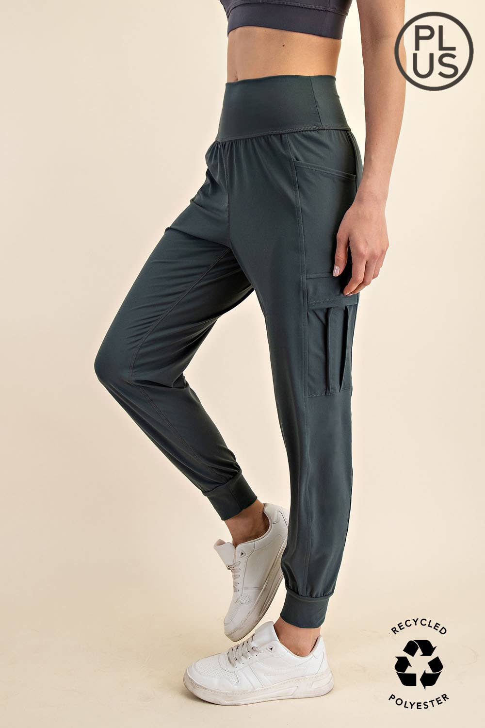 BUTTER JOGGER WITH SIDE POCKETS - PLUS SIZE