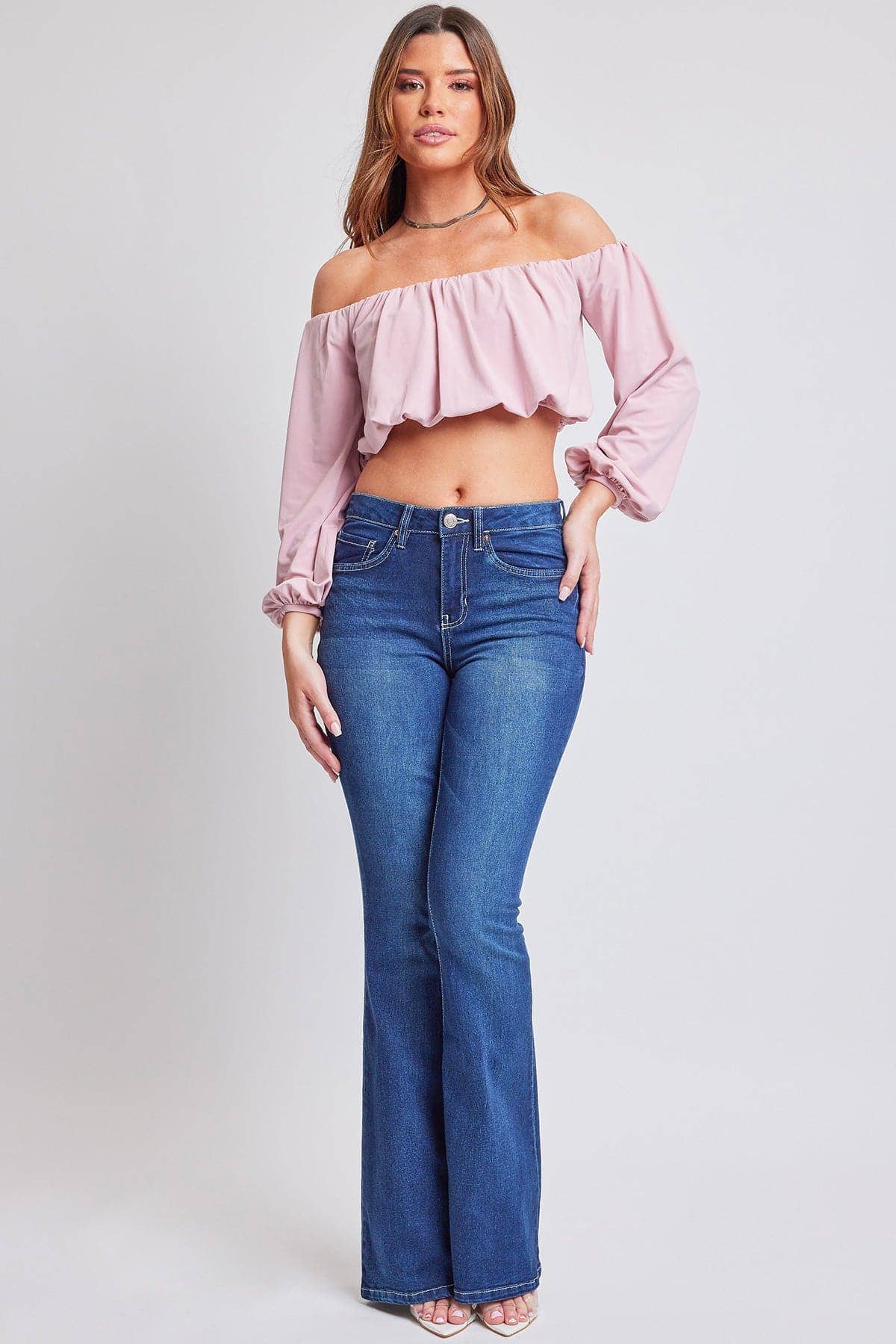 Essential High Rise Flare Jeans – Long Inseam, Tall Fit, Retro 70s Style