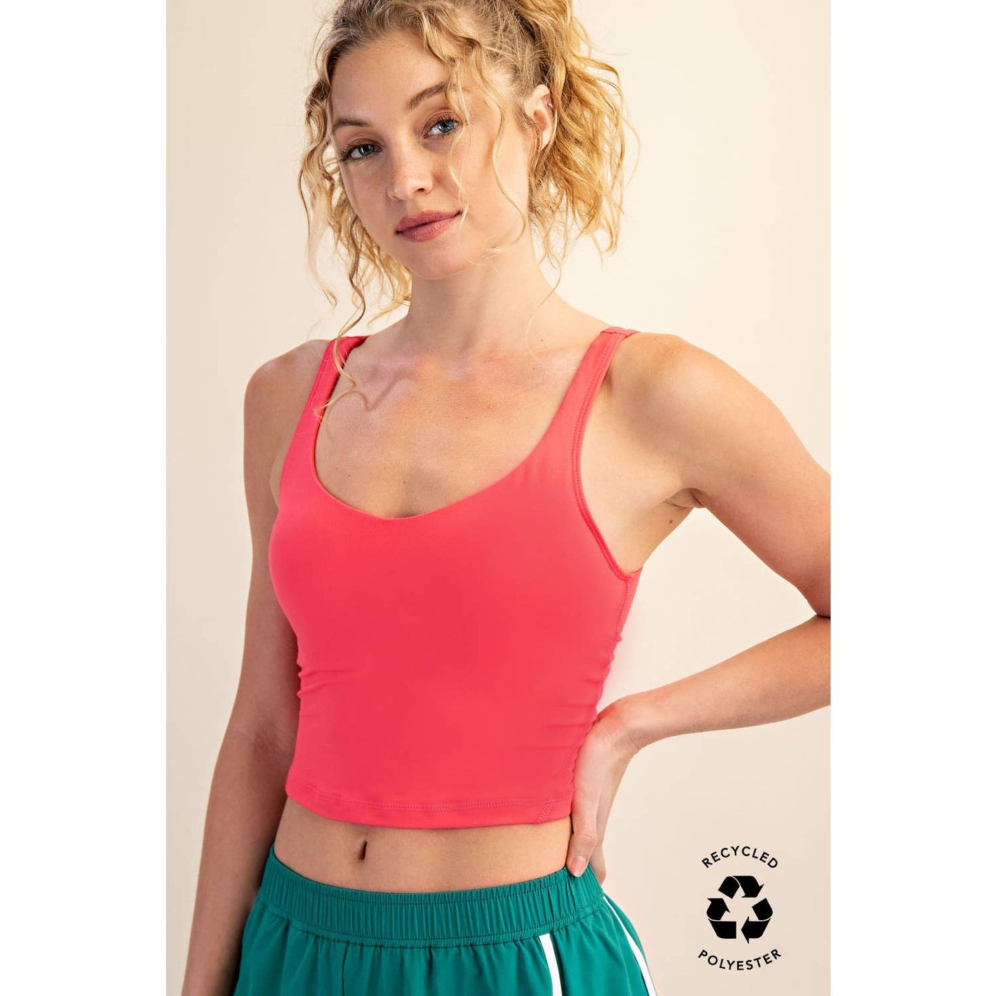 Butter Soft V-Neck Cropped Yoga Top with Padding
