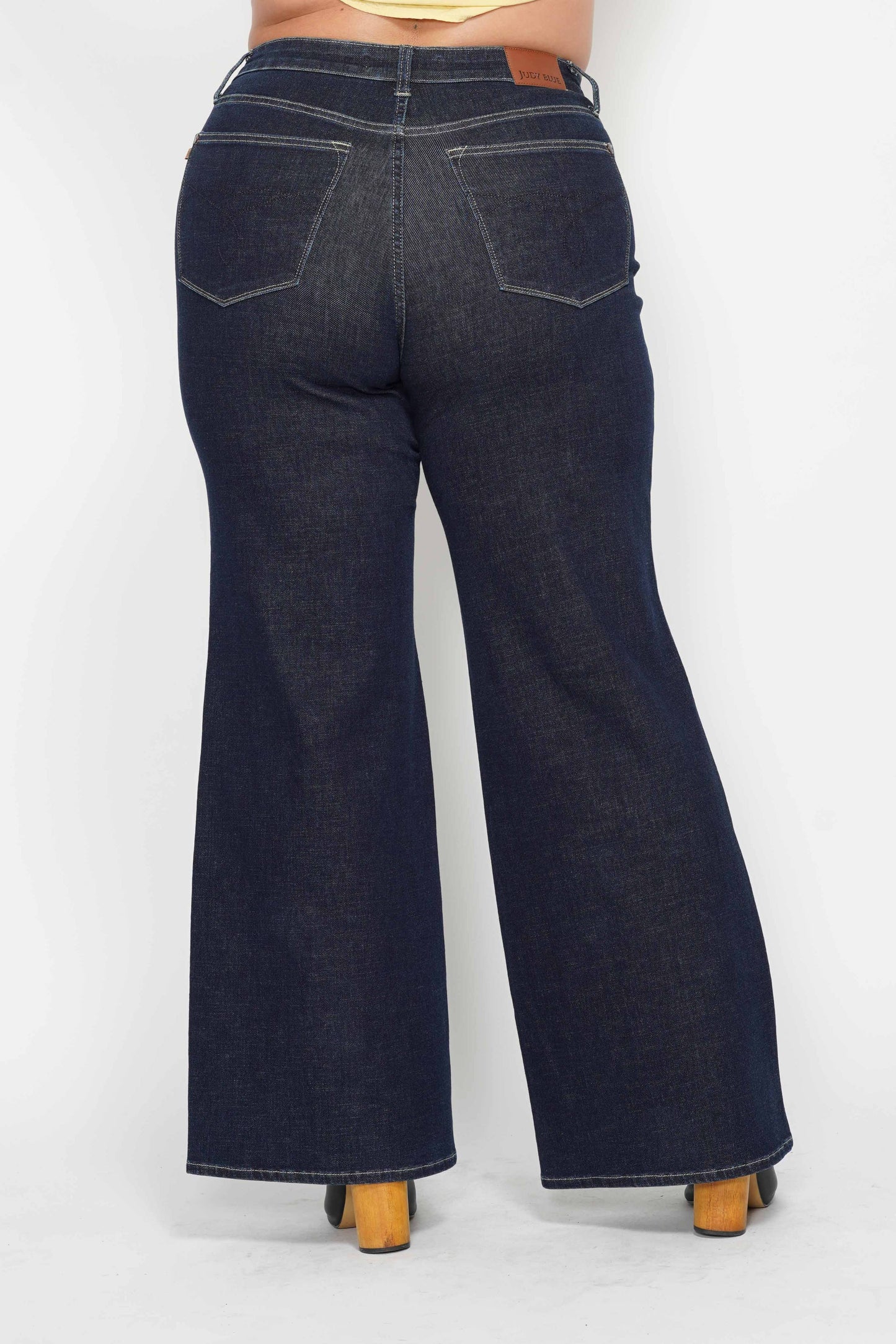 Judy Blue Plus Size High Waisted Tummy Control Retro Wide Leg Jeans