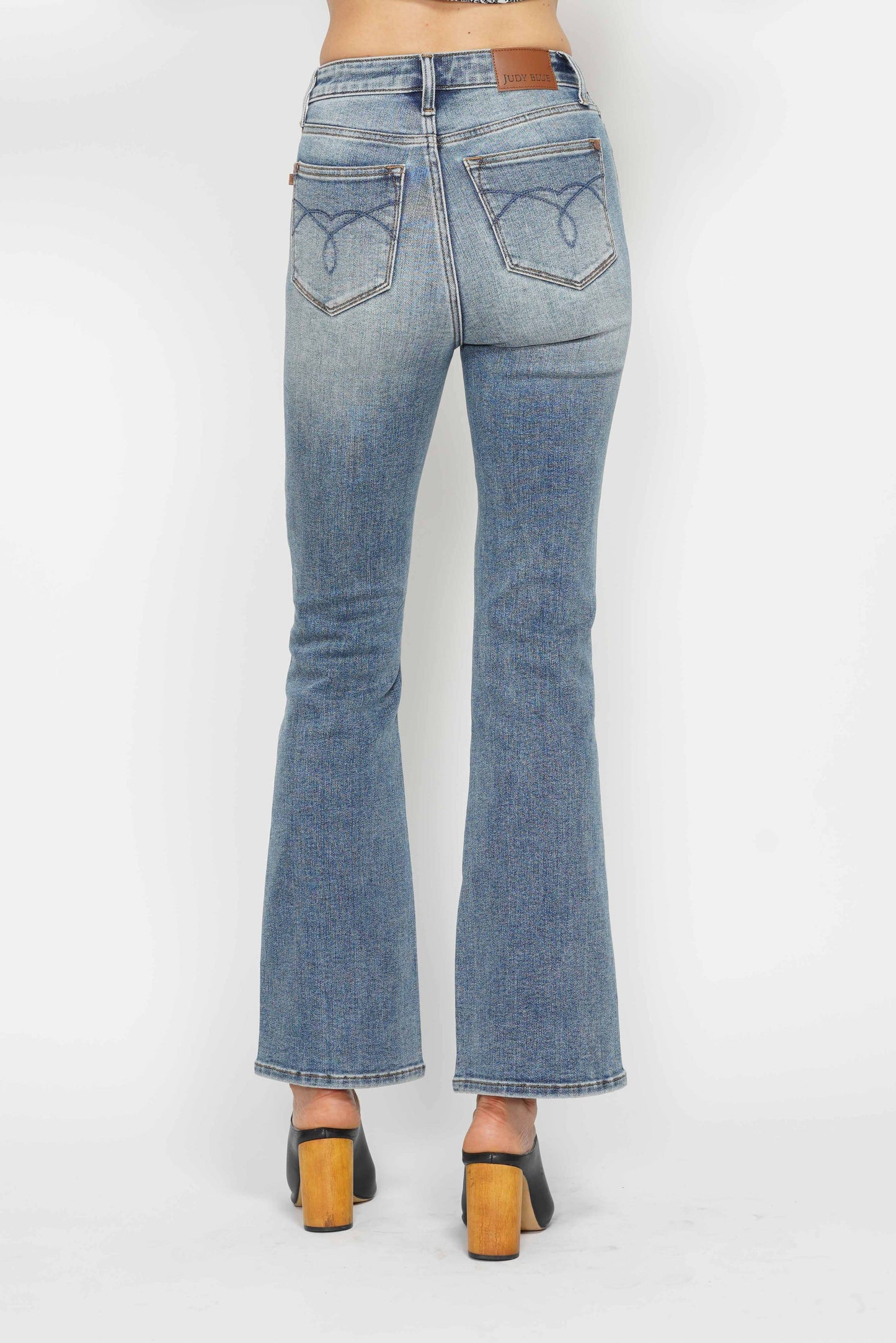 Multi Inseams Tummy Control High Waisted Bootcut Jeans by Judy Blue - Long