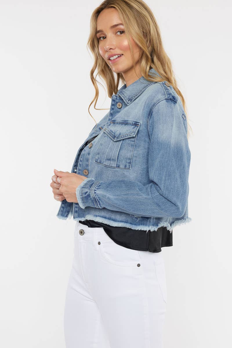Crop Utility Shirt Jacket