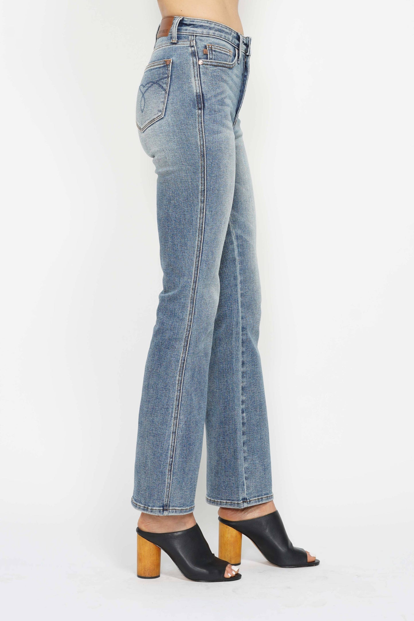 Multi Inseams Tummy Control High Waisted Bootcut Jeans by Judy Blue - Long