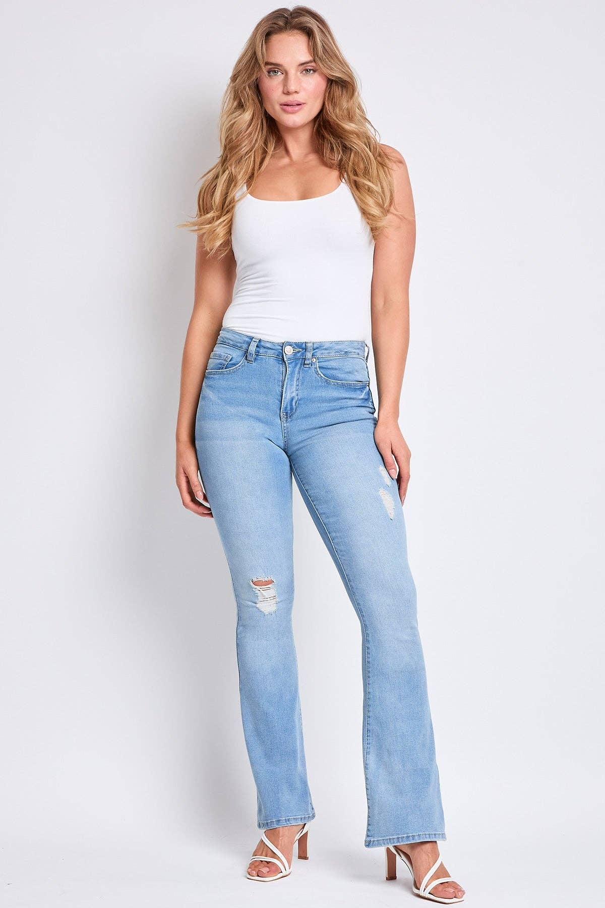 Essential High Rise Flare Jeans – Long Inseam, Tall Fit, Retro 70s Style