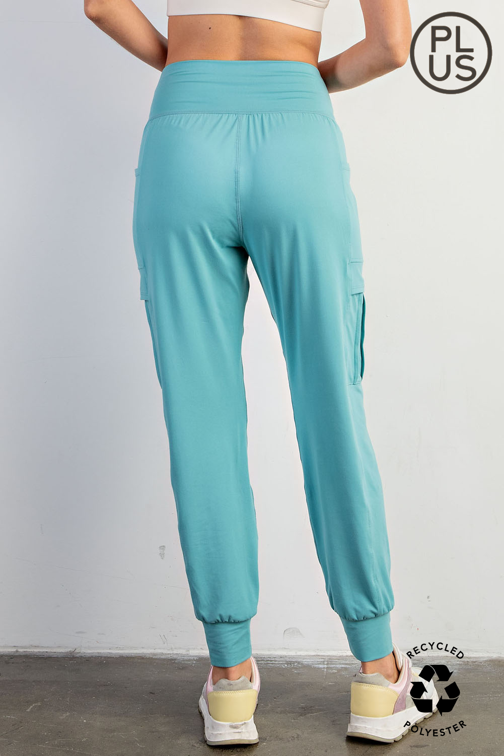 BUTTER JOGGER WITH SIDE POCKETS - PLUS SIZE