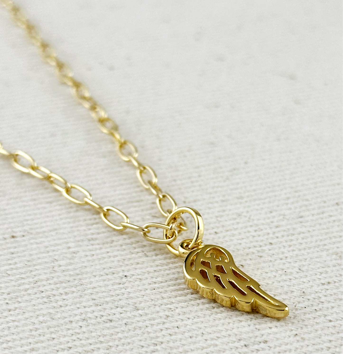 18k Gold Filled Angel Wing Necklace