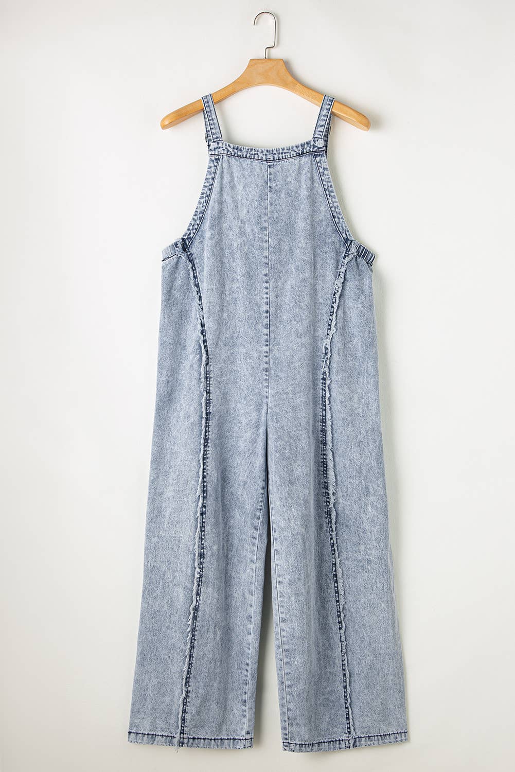 Chic Solid Color Cotton Blend Overalls – Dark Grey & Beau Blue