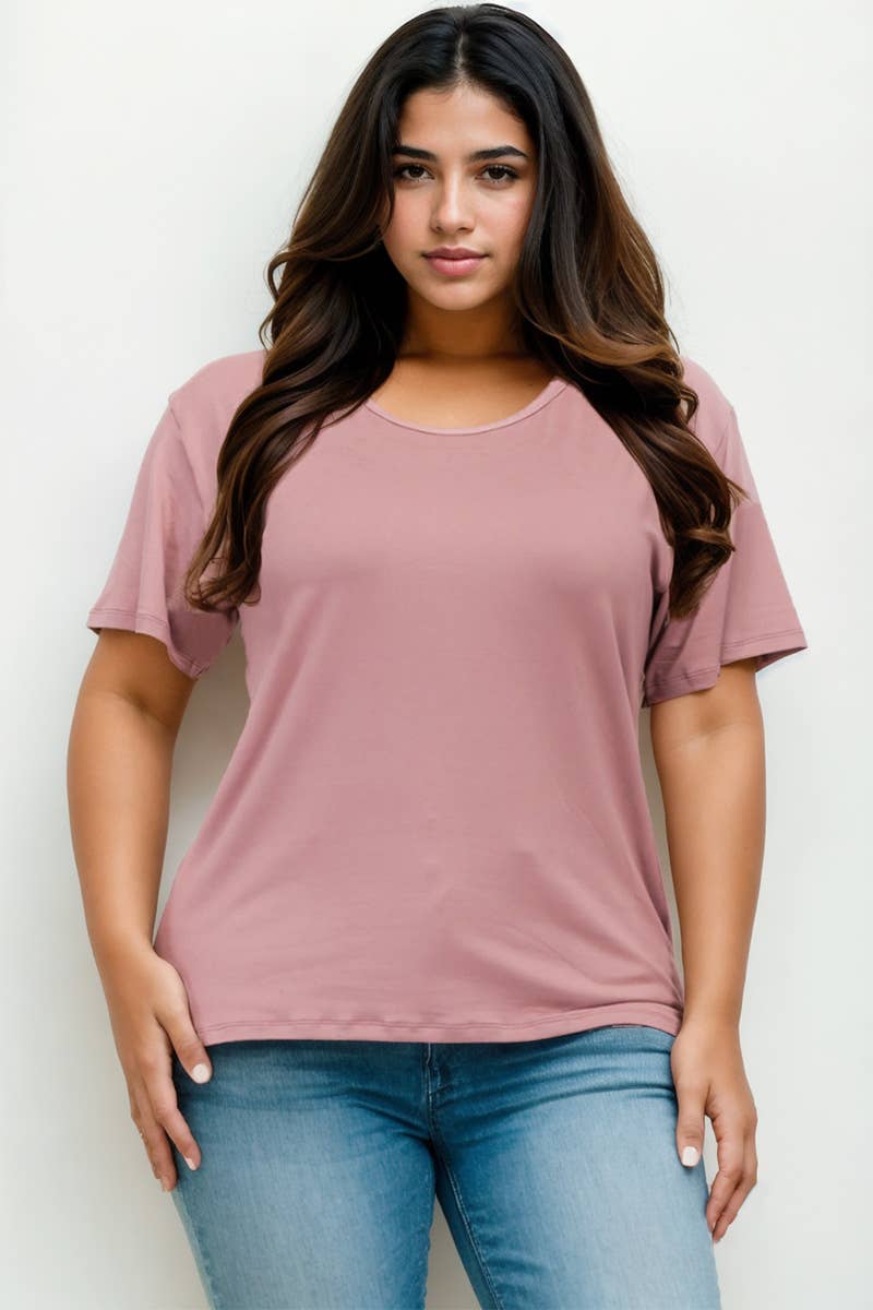Basic Short Sleeve T-shirt - Plus Size