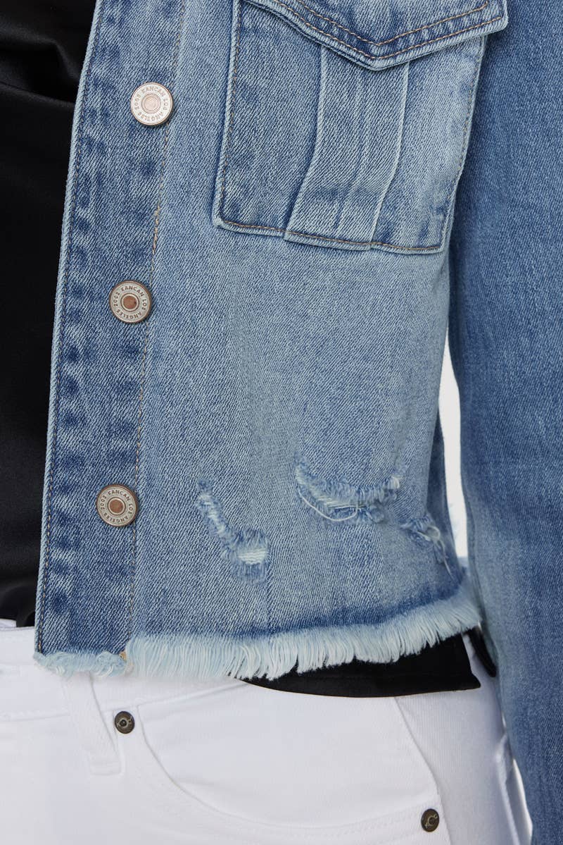 Crop Utility Shirt Jacket