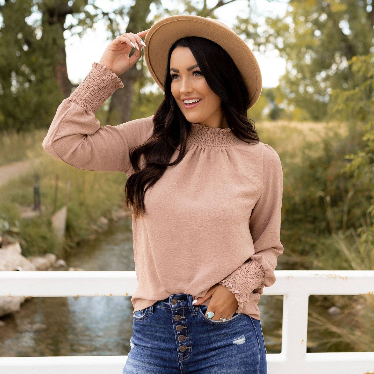 Cora High Neck Blouse